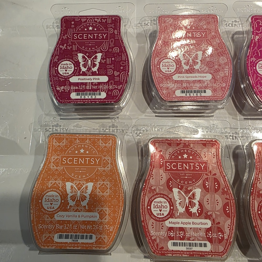 Lot Of 8 - SCENTSY Wax Bar Melts Mix Lot New FALL & Pink Scents - Picture 3 of 4